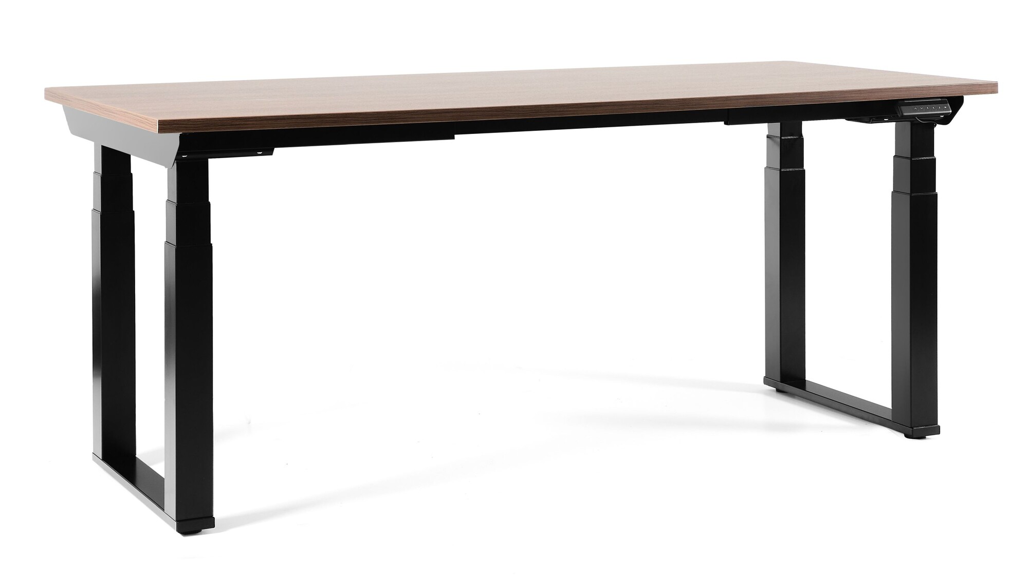Biurko regulowane Q-FORM 180x80 - orzech/czarny