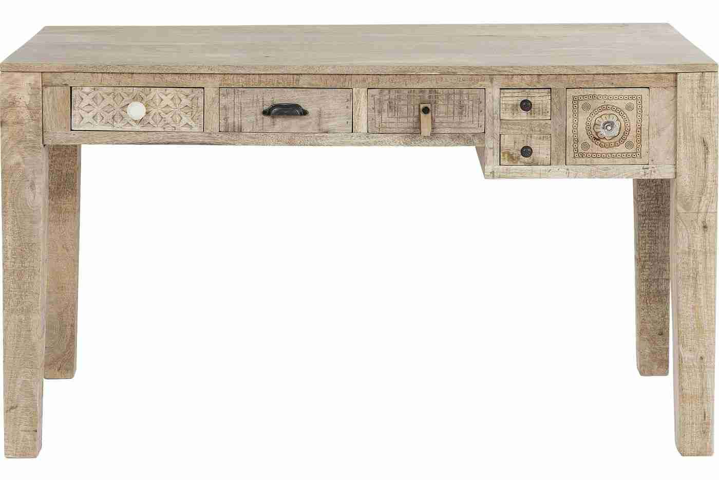 Biurko z szufladami PURO 135x60 - drewno mango