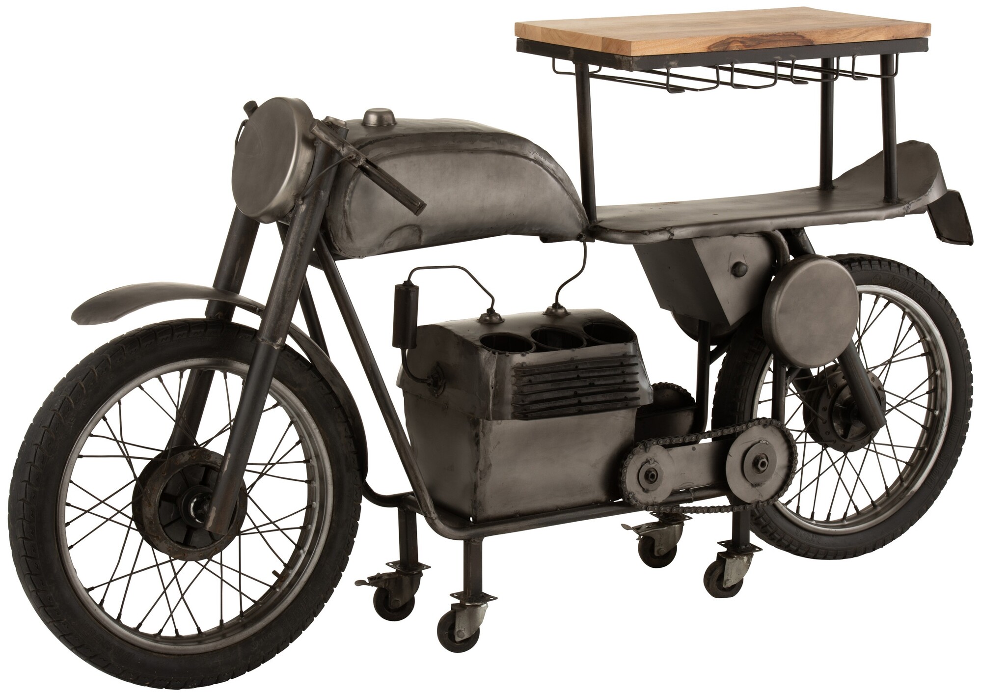 Barek metalowy MOTORCYCLE - czarny